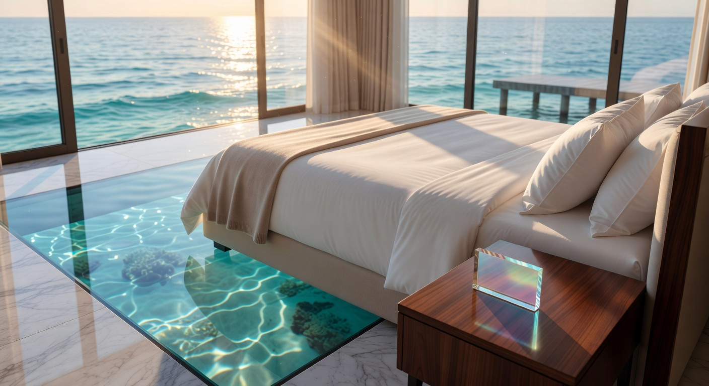 Crystal water overwater suite bedroom